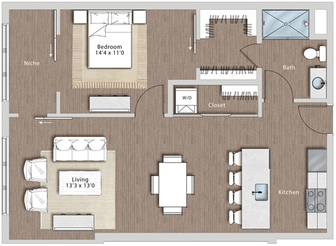 A1-1 Floor Plan at Sono Central Residential, Connecticut